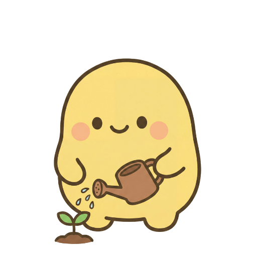 Personal Growth Icon - Sunny is watering a plant