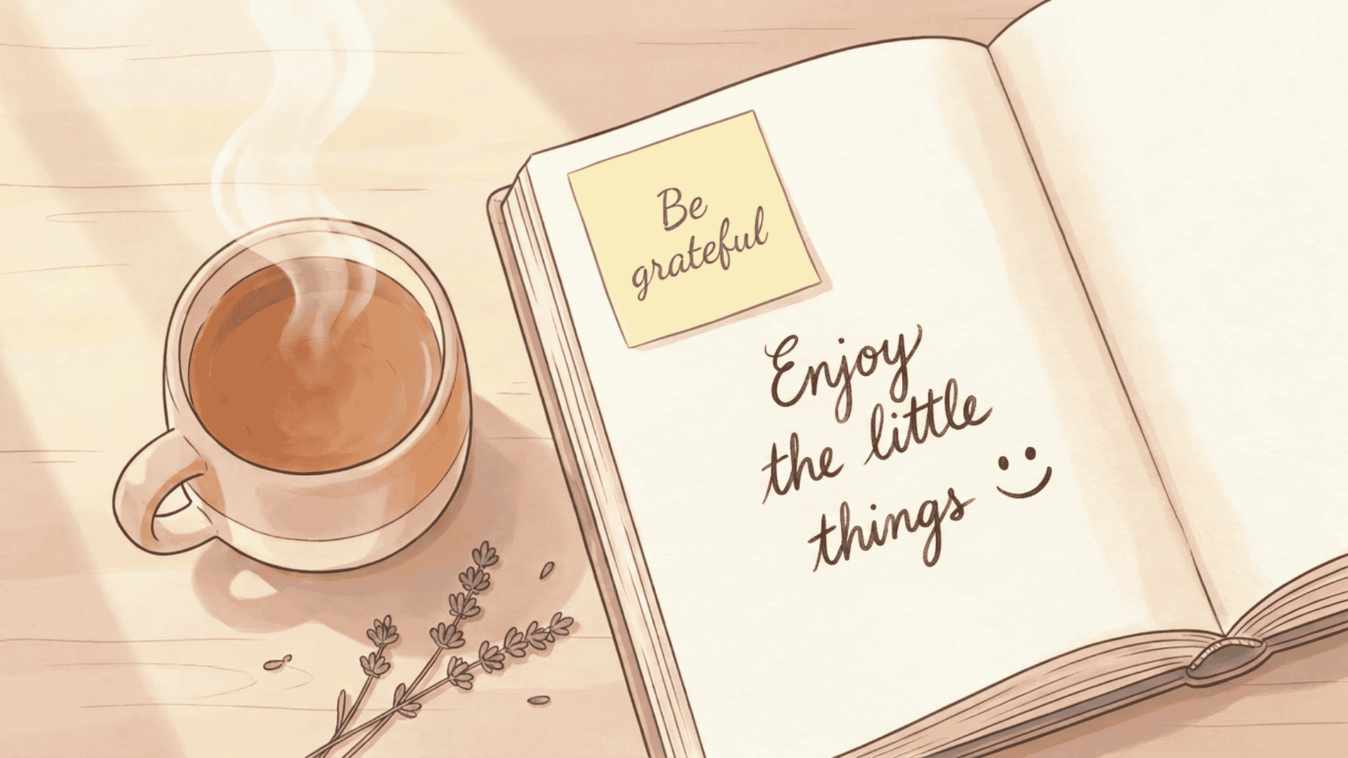 Practice gratitude in life illustration