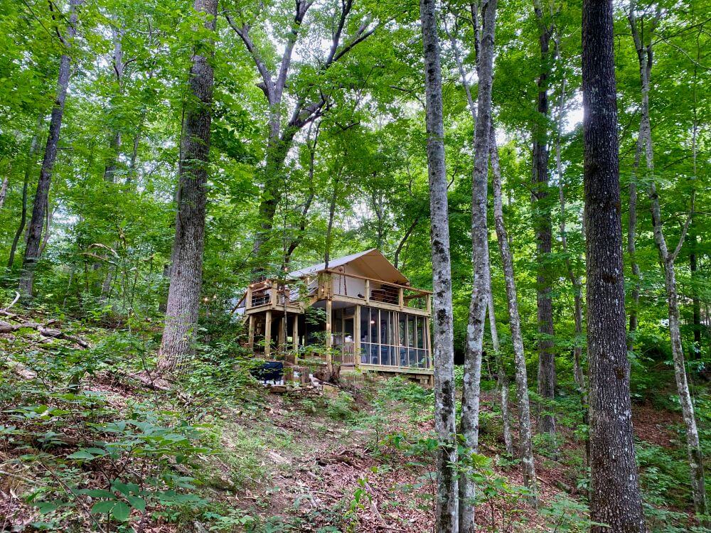 Tent in the woods