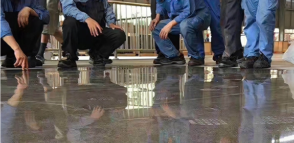 CFS Builders checking the floor