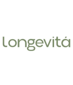 Logo de la marque Longevità en lettres vert olive sur fond blanc.