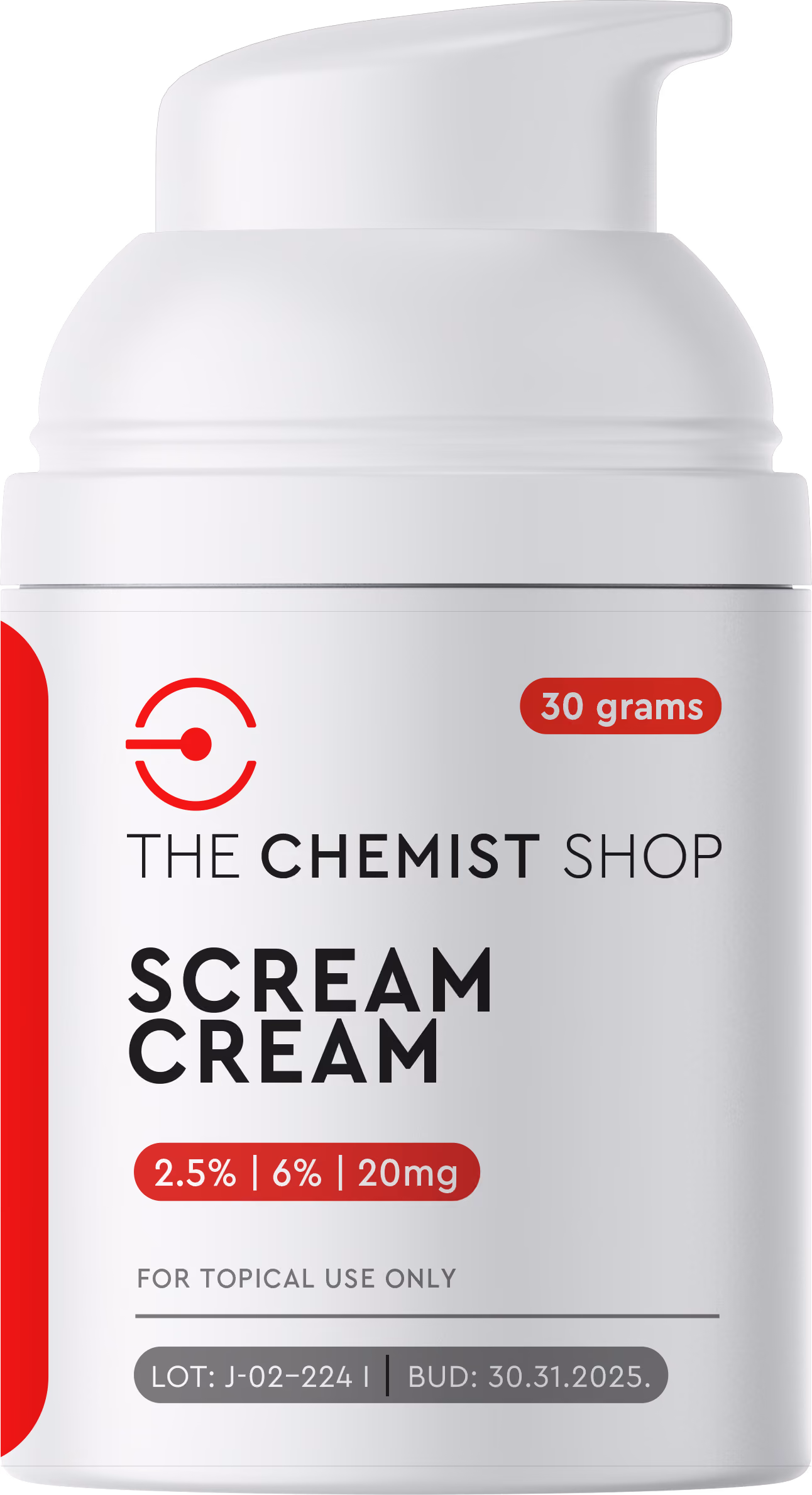 Chemist Shop Pharmacy Scream Cream pump bottle