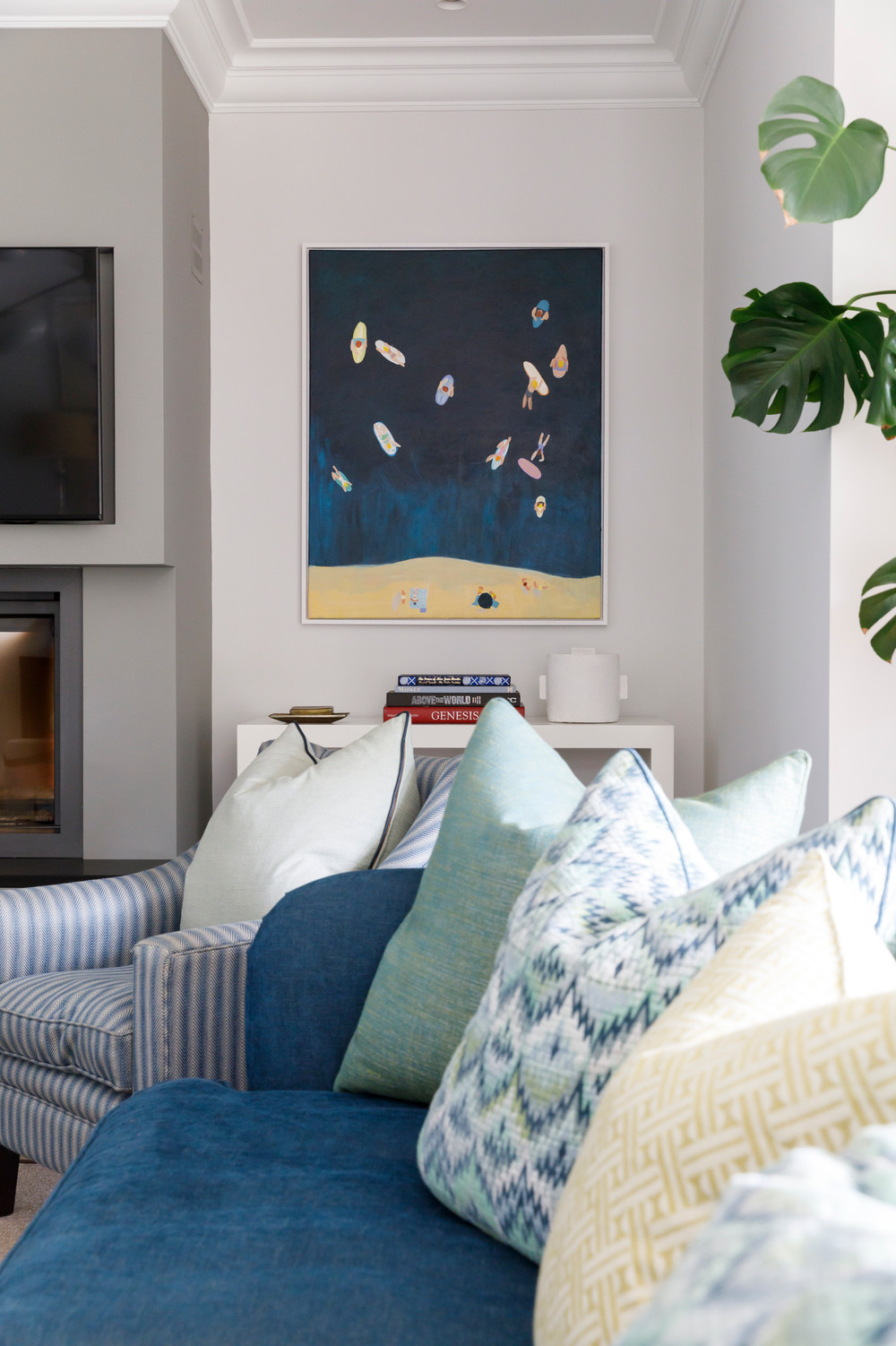 Coastal living room styling detail — Lorna Smith Interiors, Petworth