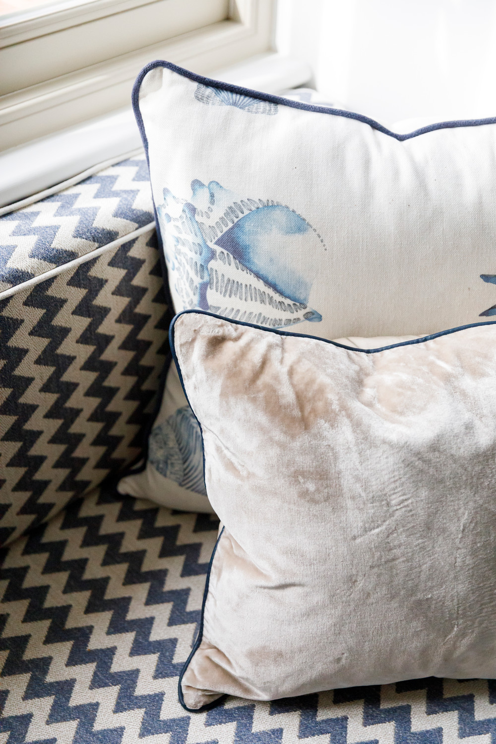 Fun, fresh guest bedroom styling detail — Lorna Smith Interiors, Chichester