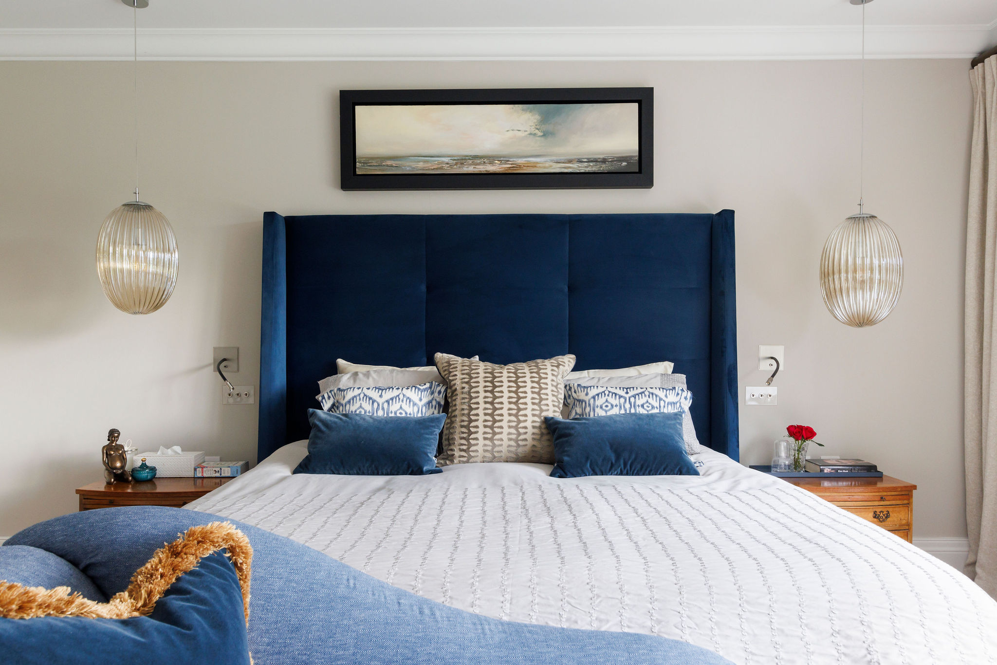 Understated Luxury in Cool Blues and Warm Neutrals