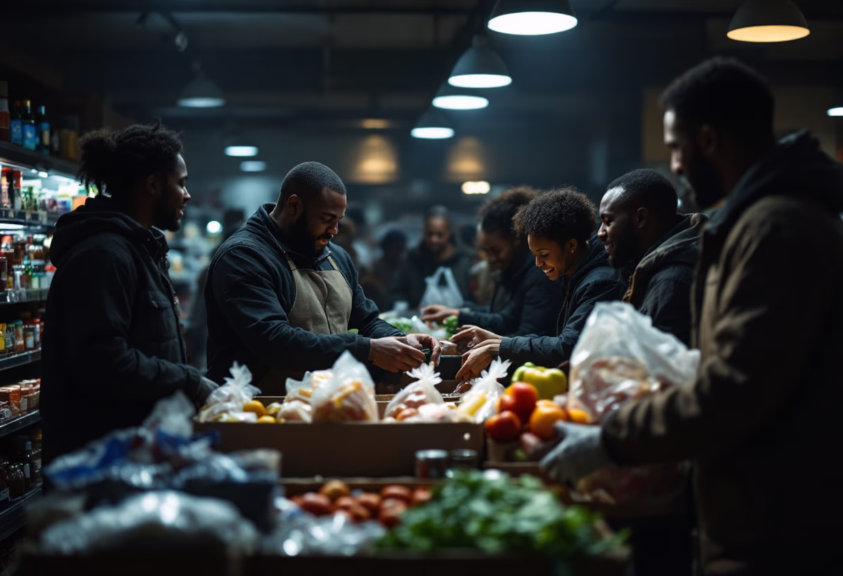 image of community involvement (for a grocery store)