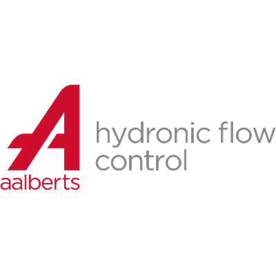 Logo van Aalberts Hydronic Flow Control met een rode A en grijze tekst.