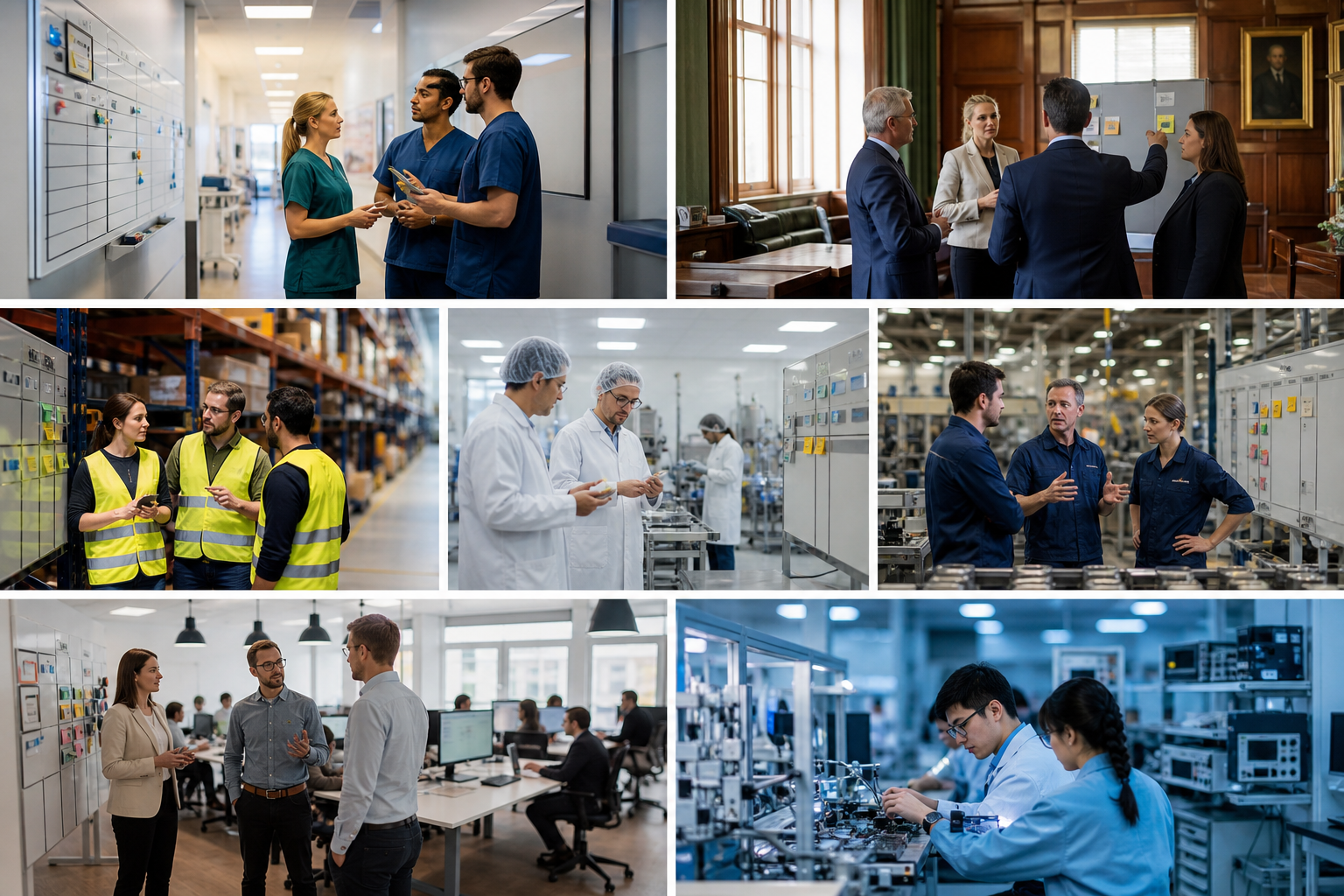 Seven Sectors Visualized in Corporate Lean Style