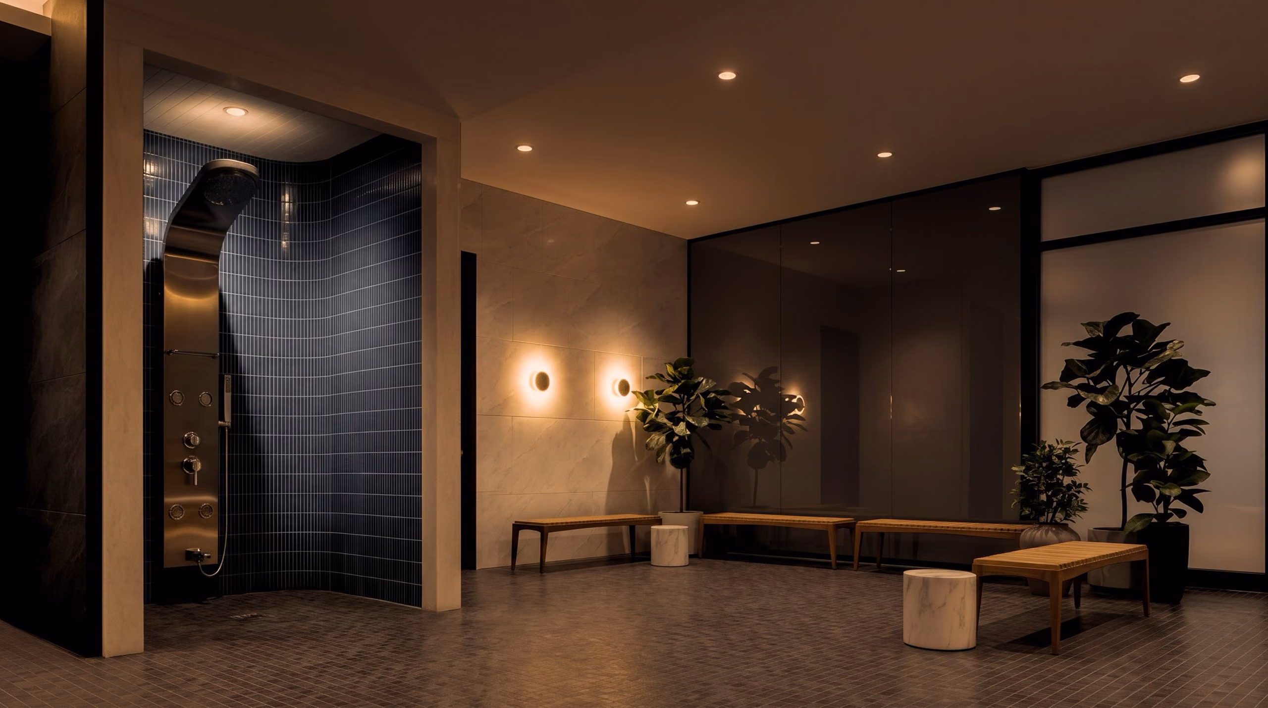 Experience showers in the Thermal Cove at Altea Oakridge Park