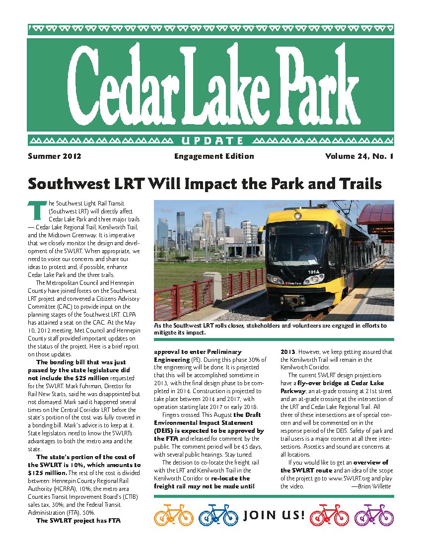Summer 2012 newsletter cover