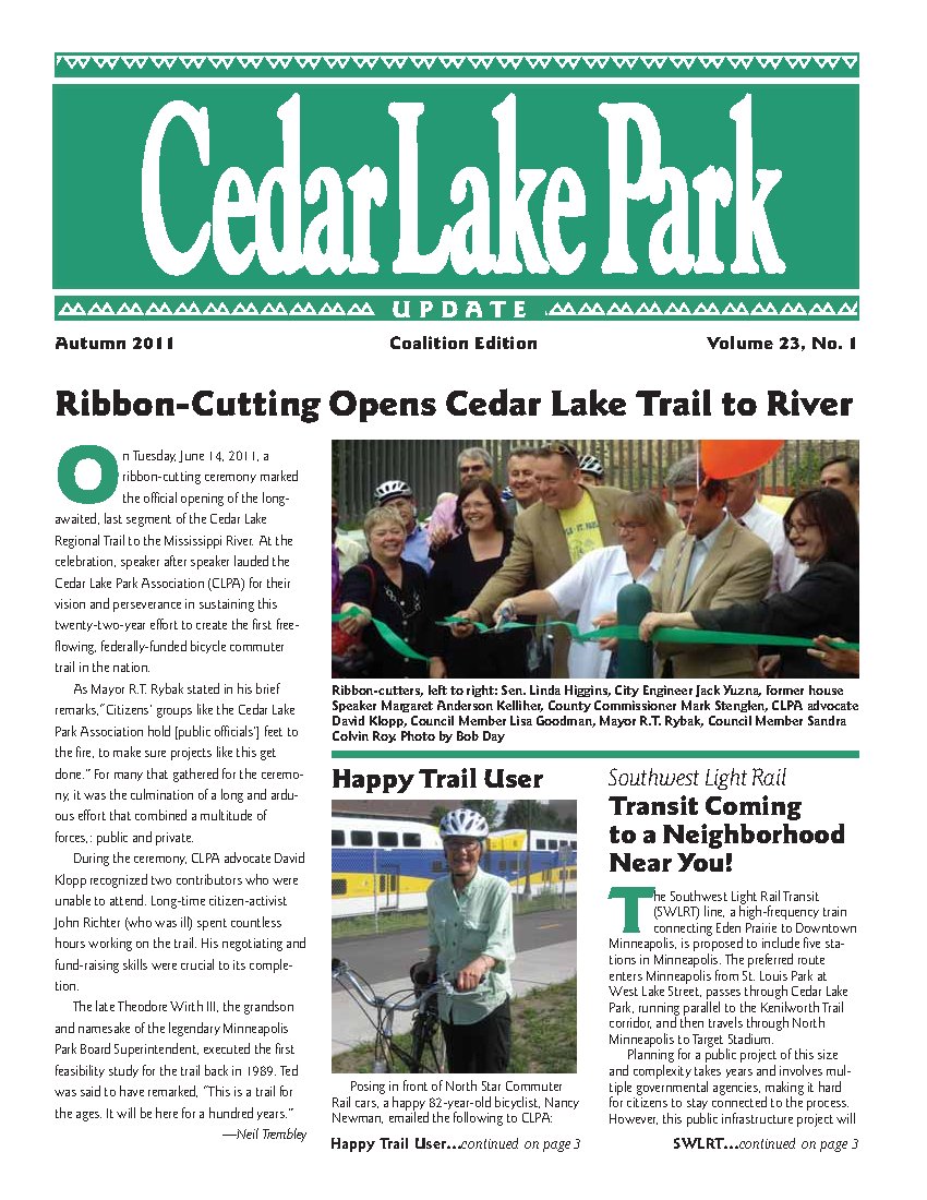 Fall 2011 newsletter cover