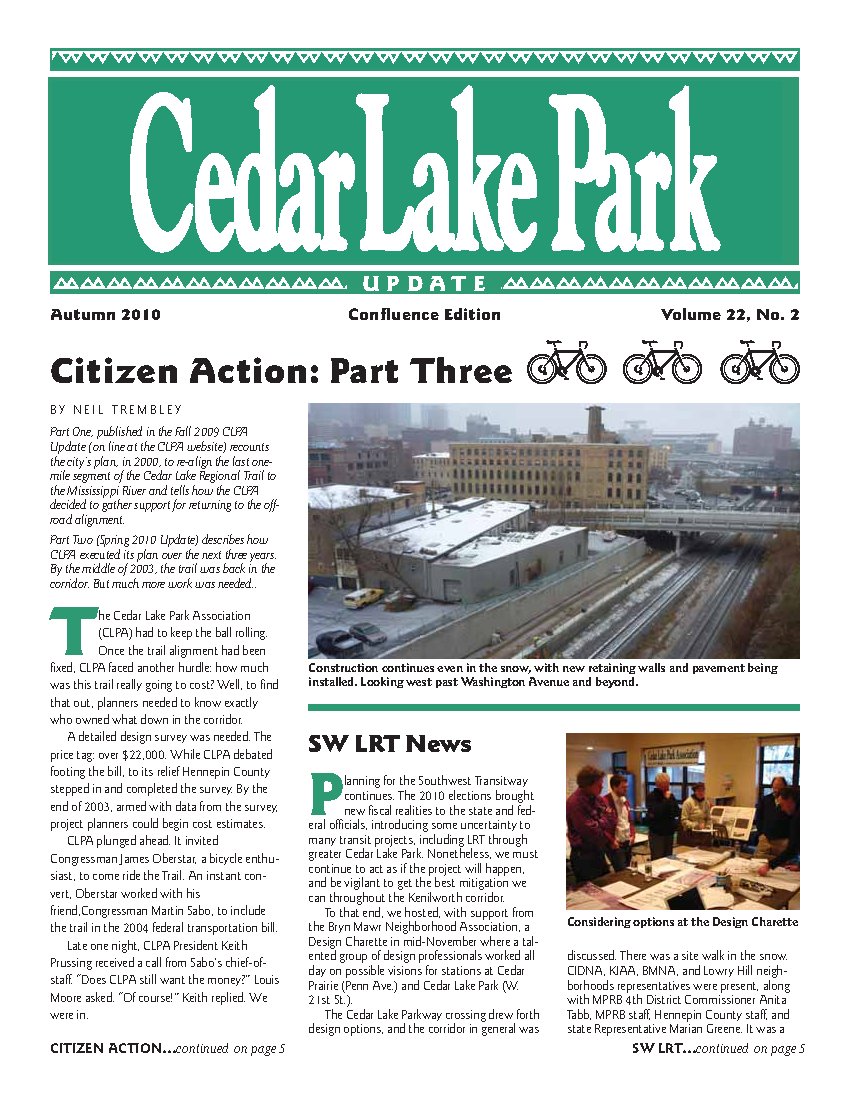 Autumn 2010 newsletter cover