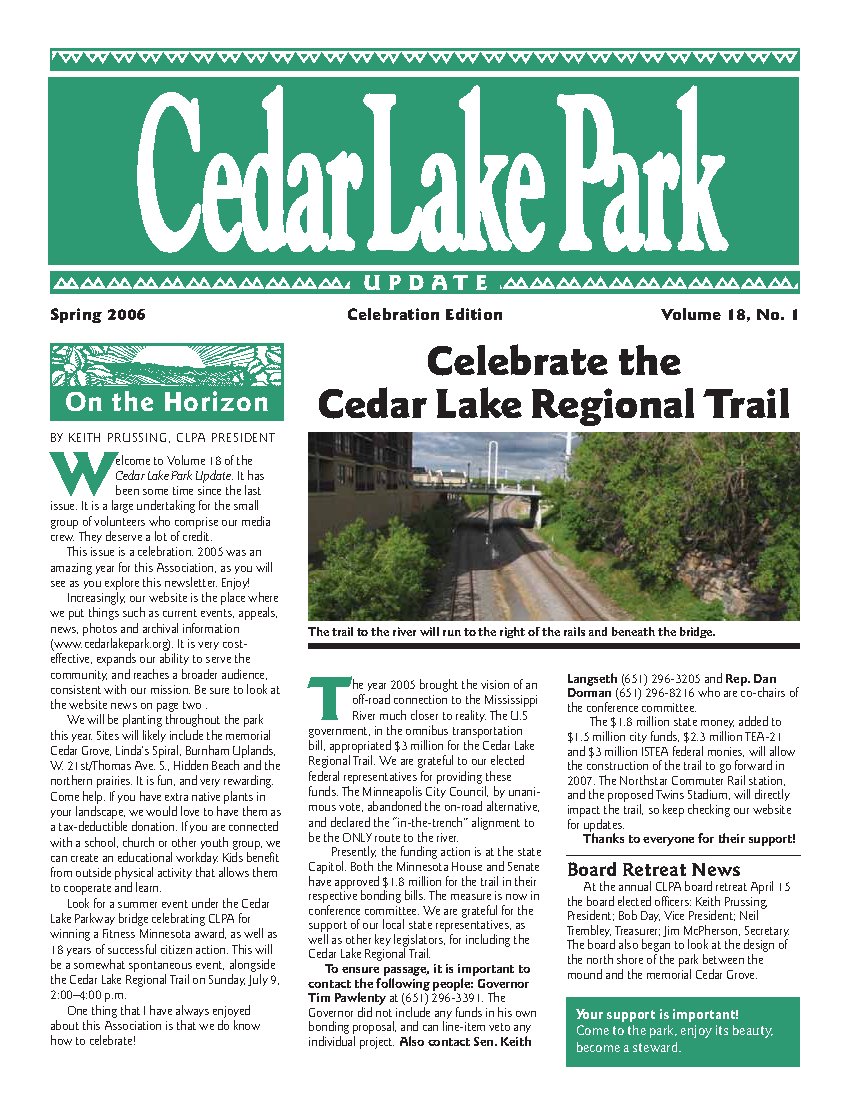 Spring 2006 newsletter cover