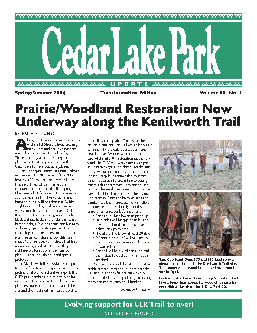 Spring/Summer 2004 newsletter cover