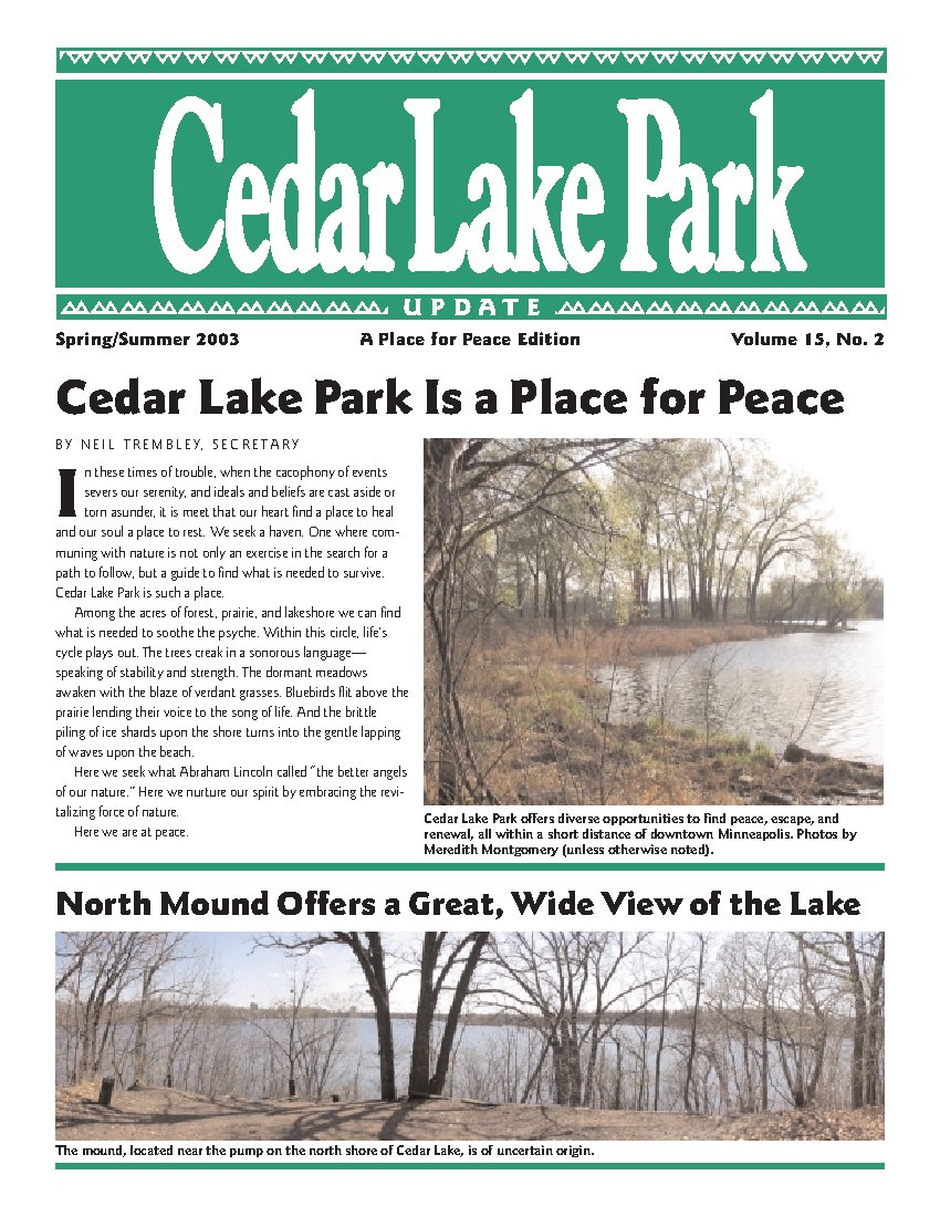 Spring/Summer 2003 newsletter cover