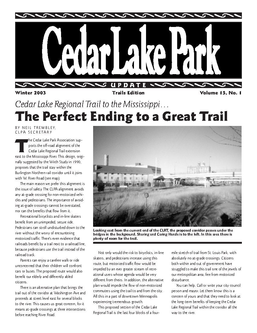 Winter 2003 (2002-2003) newsletter cover
