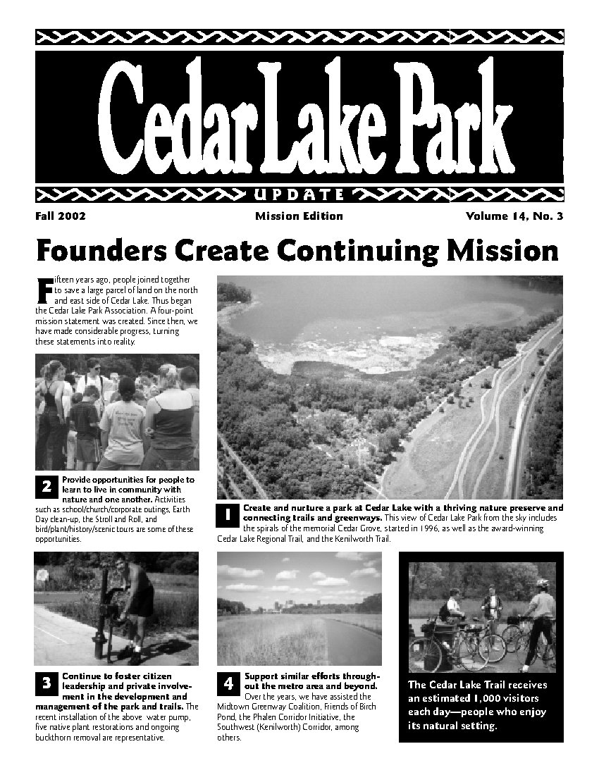 Fall 2002 newsletter cover