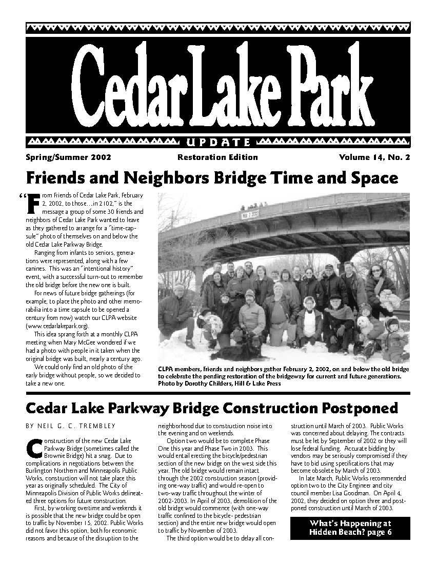 Spring/Summer 2002 newsletter cover