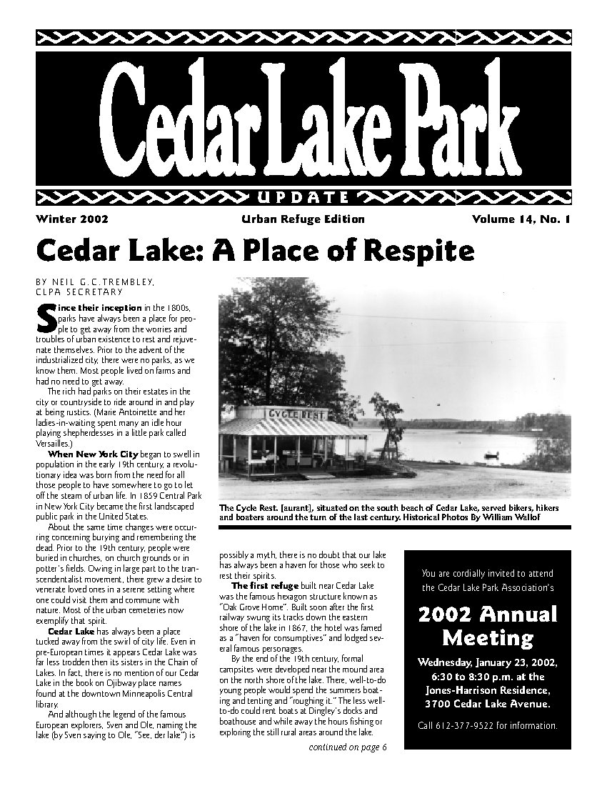 Winter 2002 (2001-2002) newsletter cover