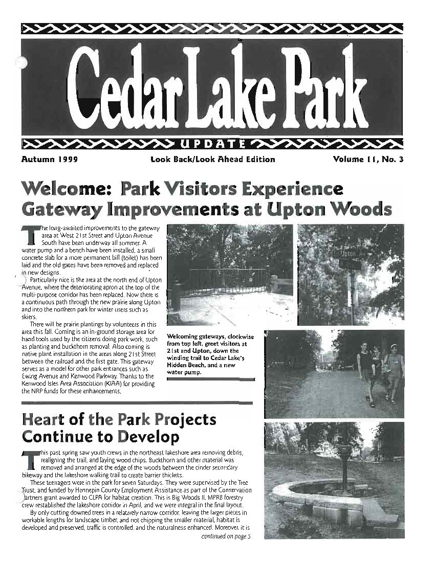 Autumn 1999 newsletter cover