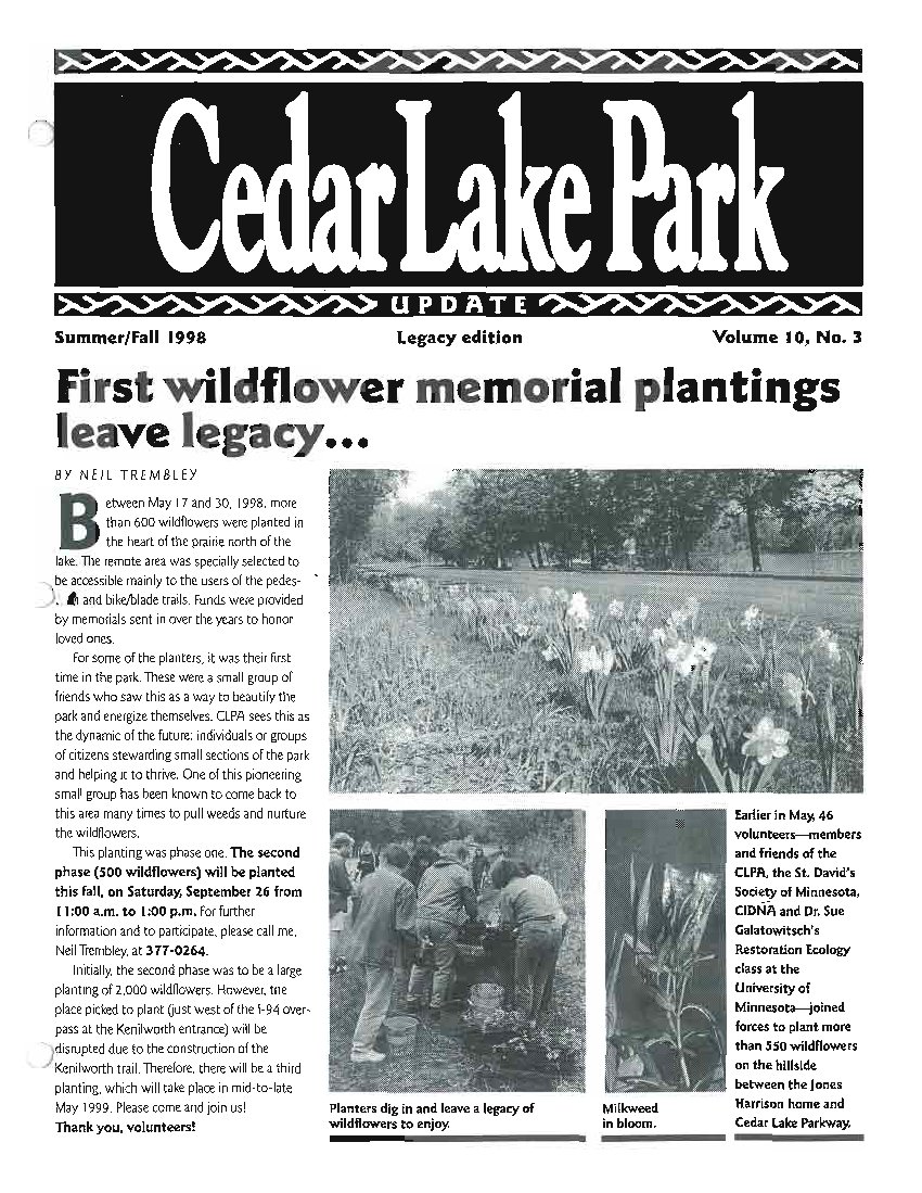 Summer/Fall 1998 newsletter cover