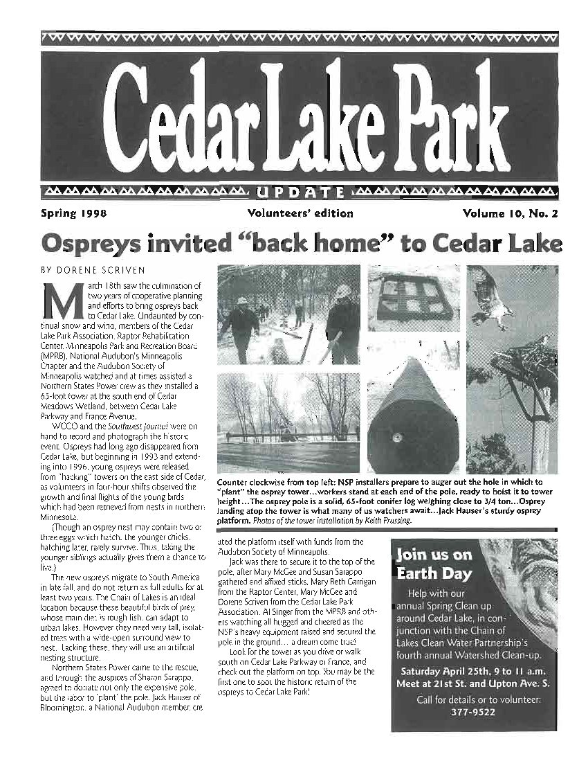 Spring 1998 newsletter cover