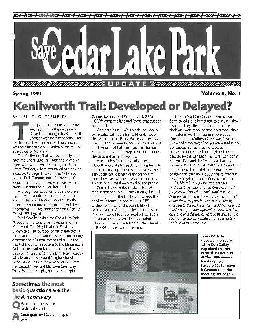 Spring 1997 newsletter cover