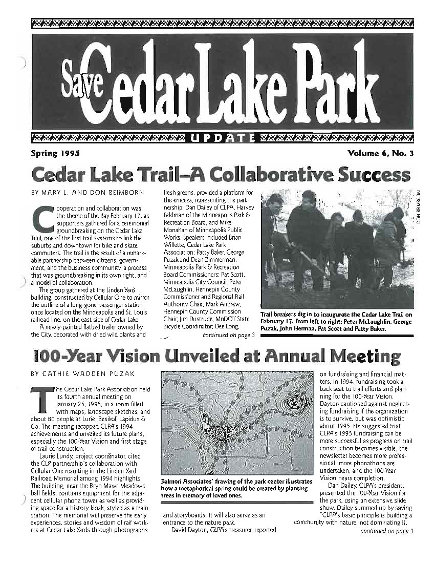 Spring 1995 newsletter cover