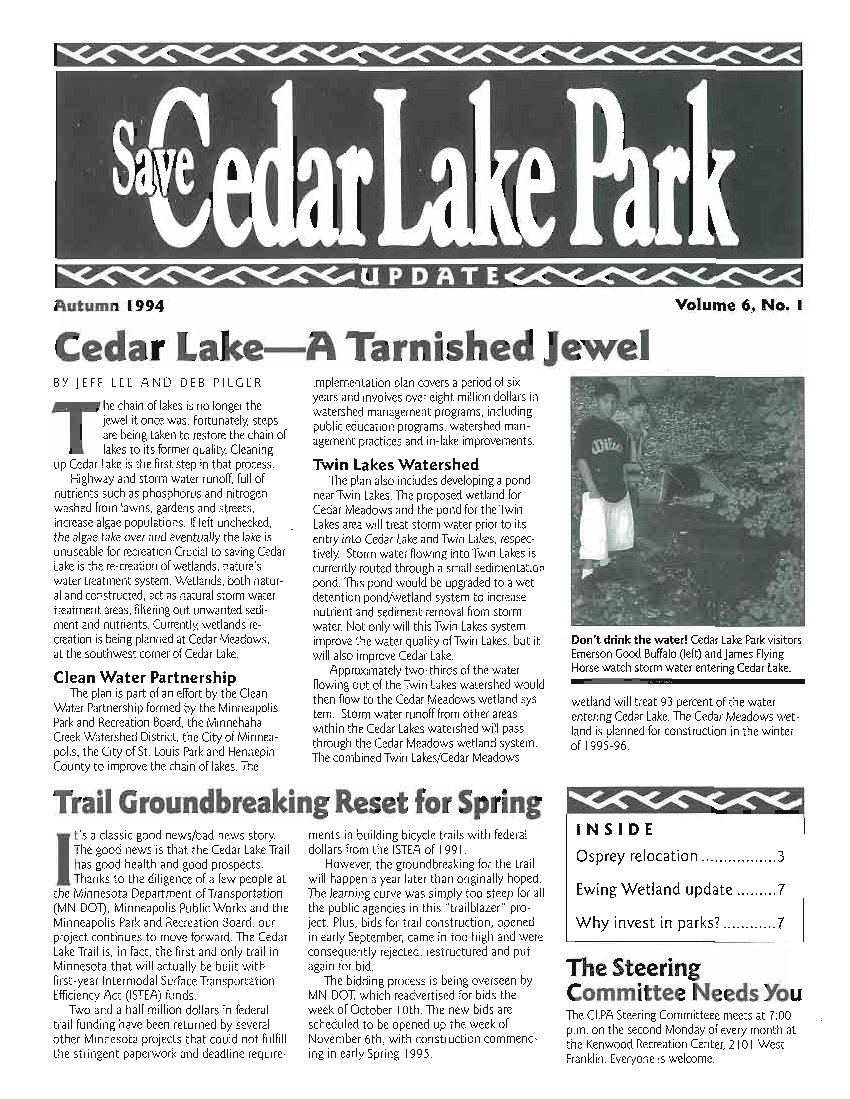 Autumn 1994 newsletter cover