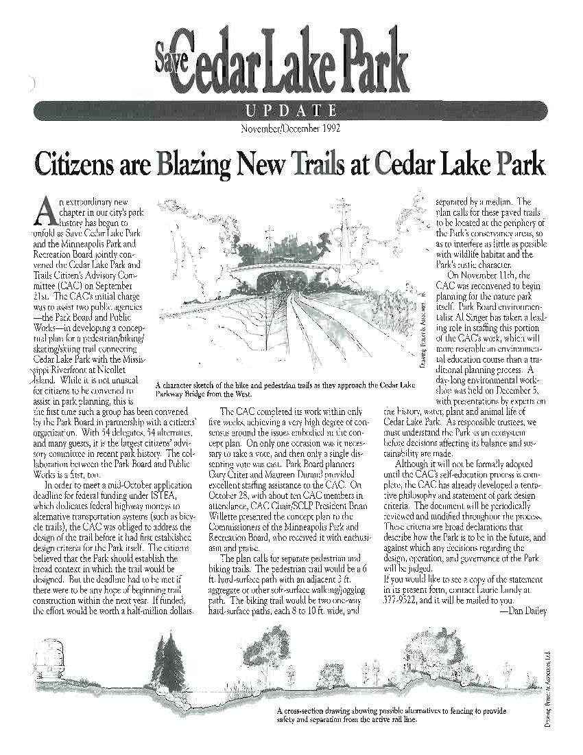 Nov./Dec. 1992 newsletter cover