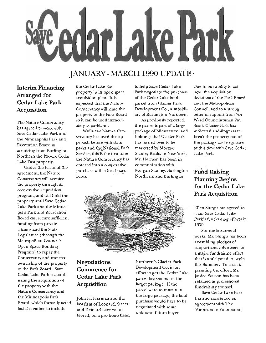 January/March 1990 newsletter cover