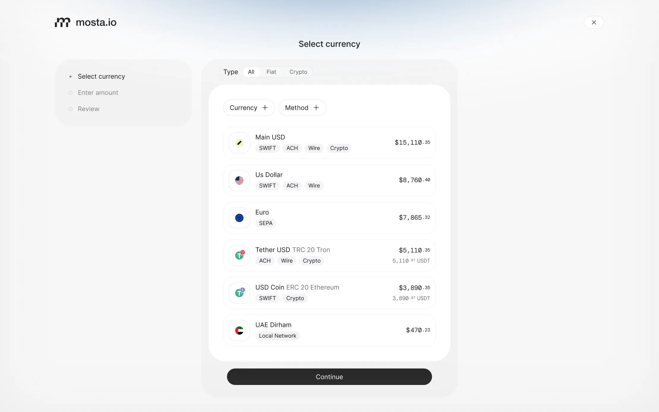 Mosta's Interface