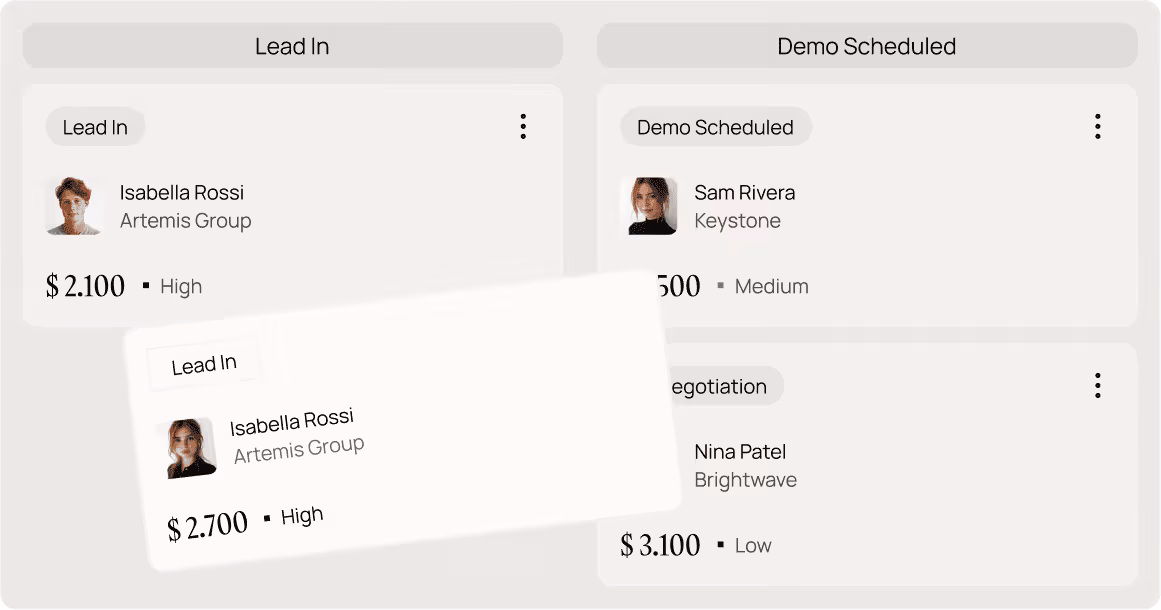 Webflow template for AI agent startups
