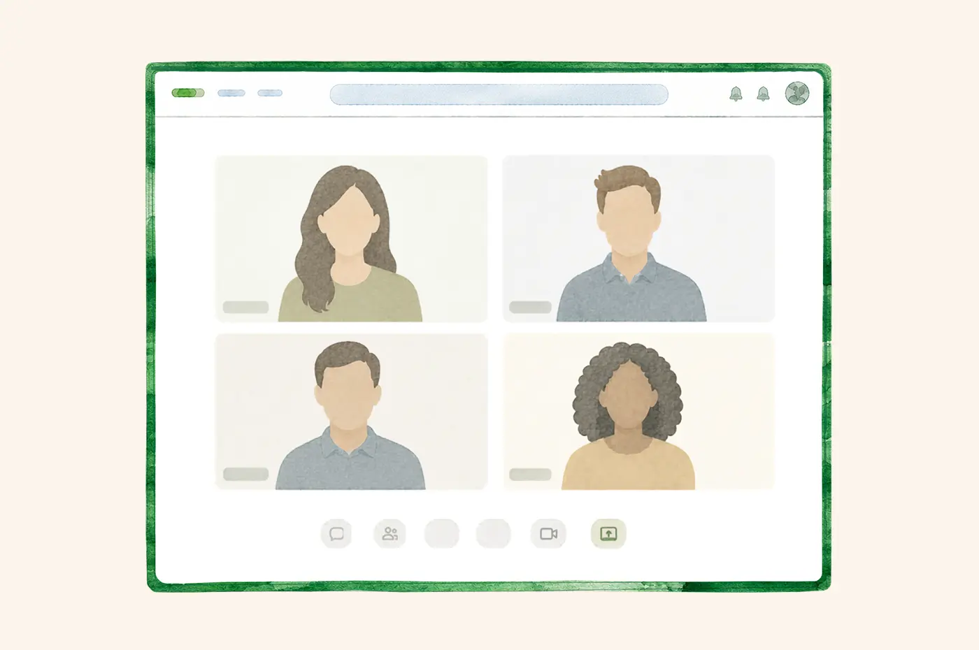 Illustration of a video call between Reunion and a buyer to understand their tax credit requirements