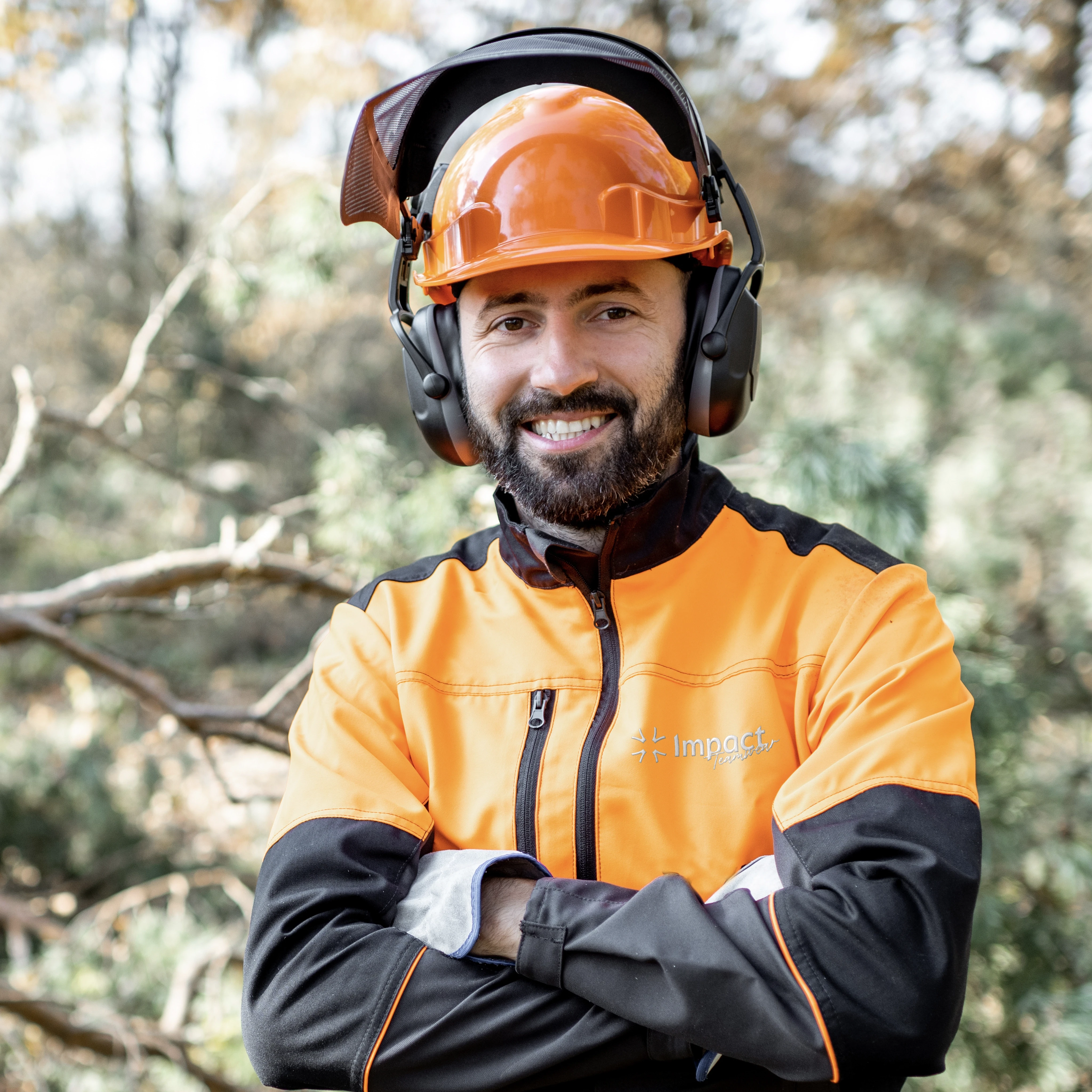 Custom embroidered hi-vis workwear for construction and trade teams