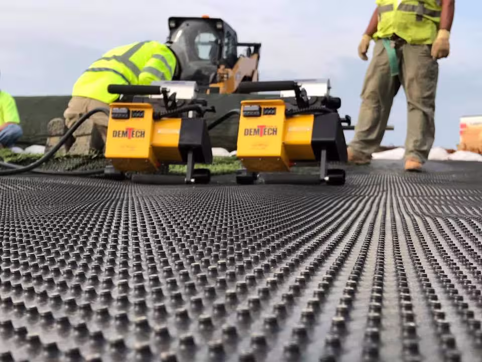 Worker using Demtech equipment