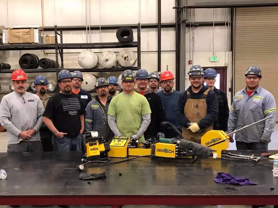 Field techicians with their Demtech equipment
