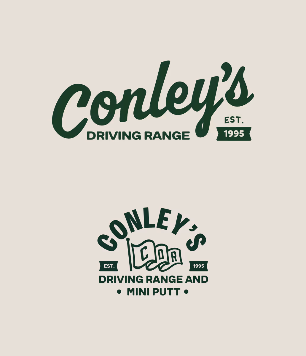 Conley's Driving Range logos.