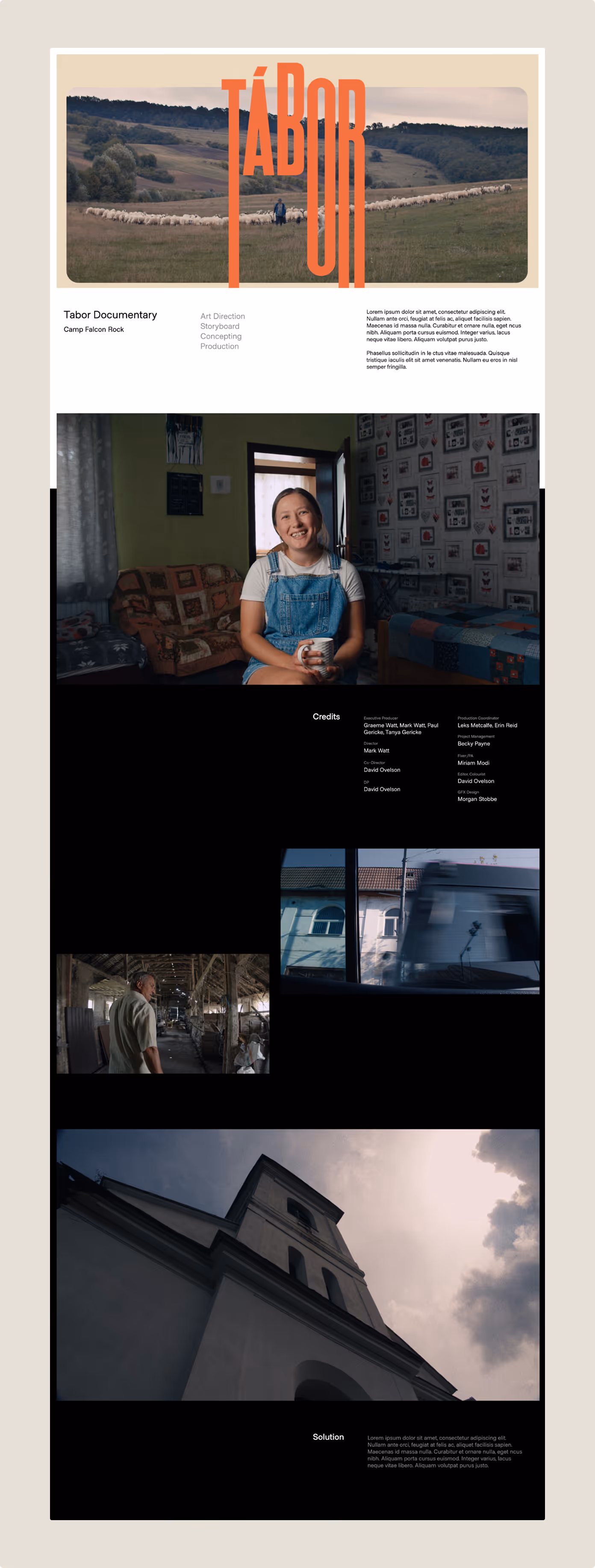 Anthem Creative website case study section mockup.