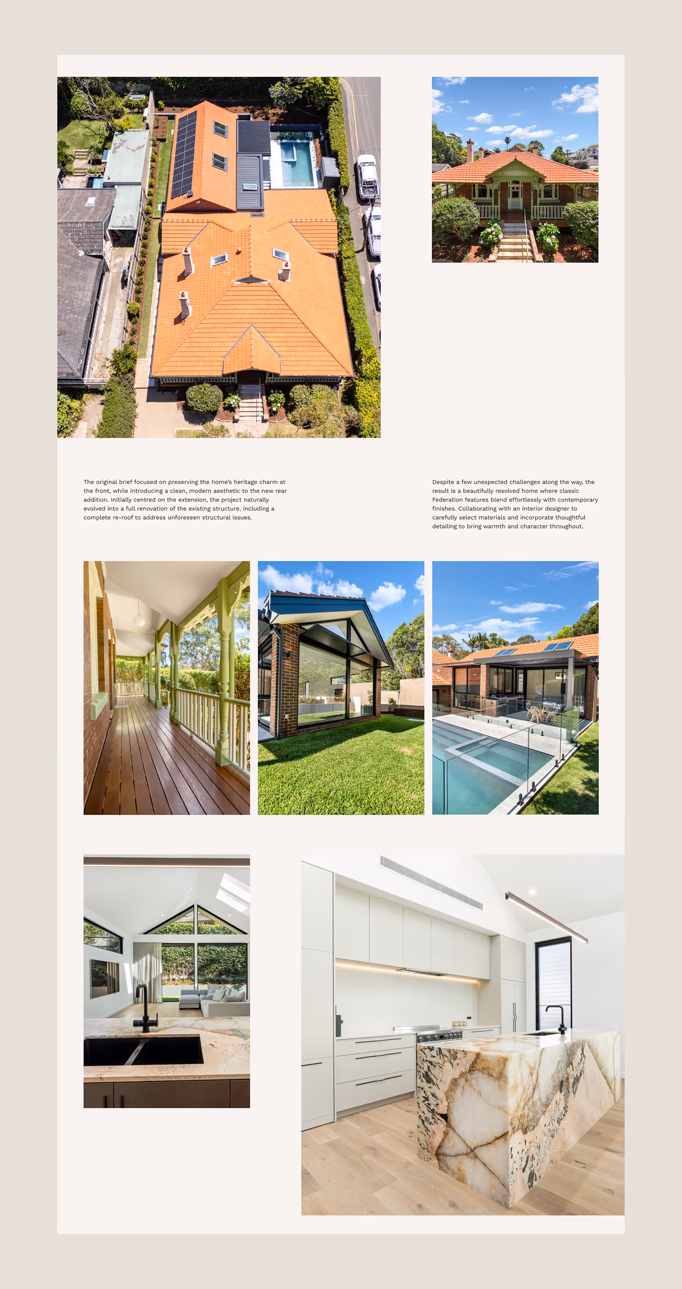 Ridgeline Construction website case study mockup.