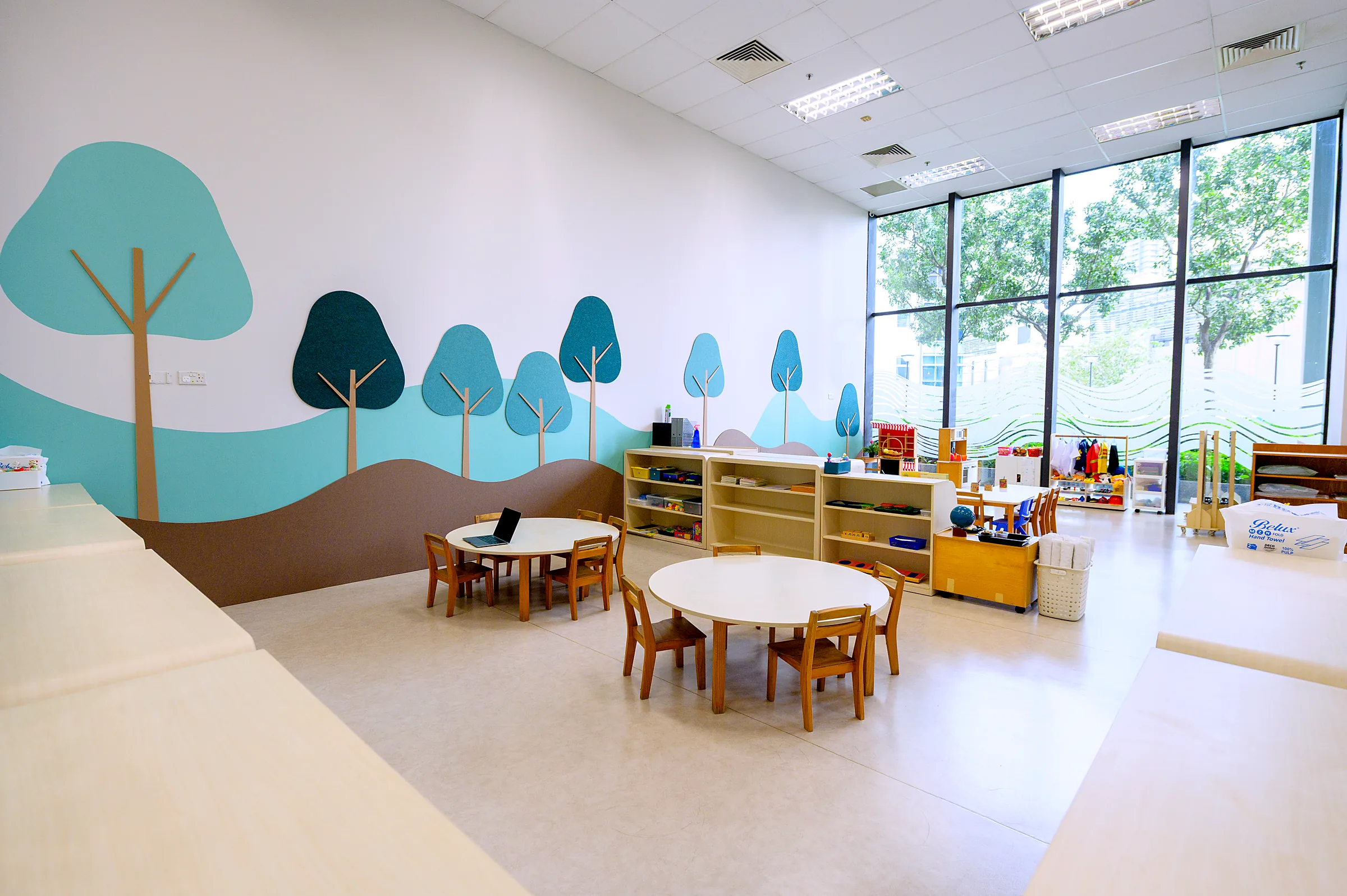 Inside Josiah Aperia — the infant and Musical Arts environment.