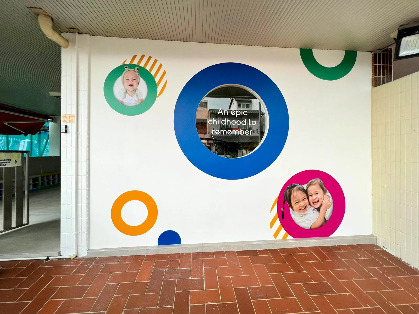The entrance wall at Josiah Montessori Pasir Ris.