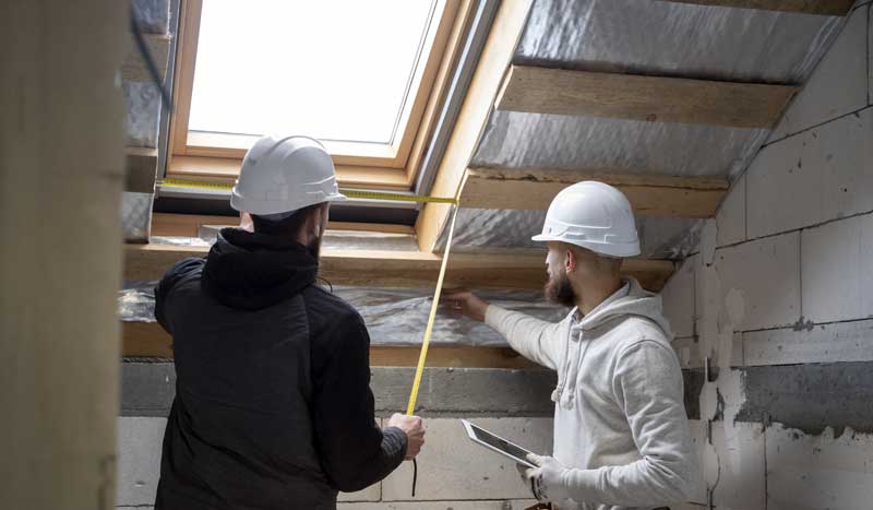 Velux rooflight loft conversion with insulated attic space, roof windows, timber staircase and natural daylight, creating an affordable extra bedroom, home office or living area without altering the existing roofline.
