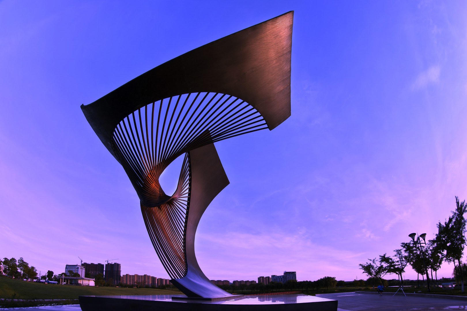Bridge of Winds — sculpture in the evening light.