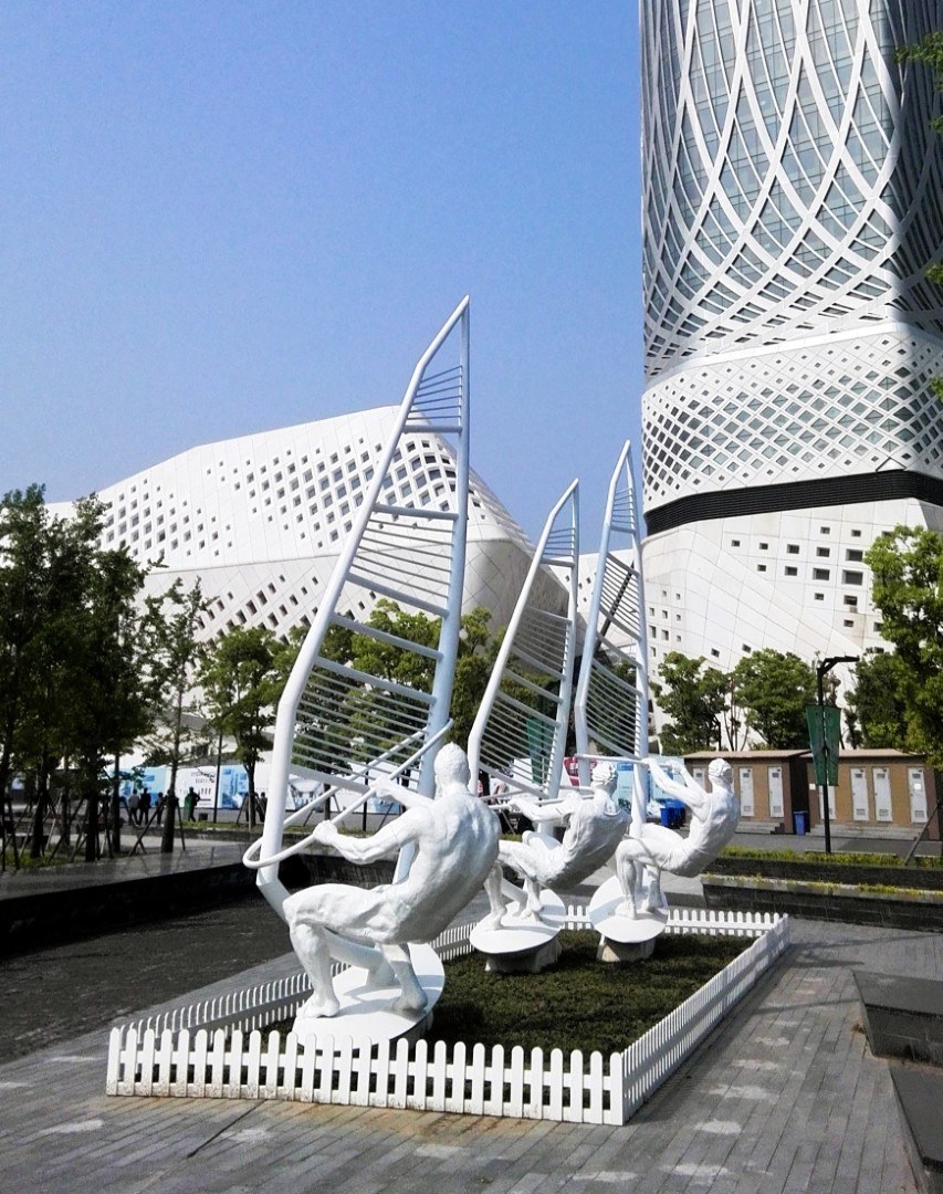 Athlete sculptures — Nanjing Youth Olympic Cultural Theme Park.