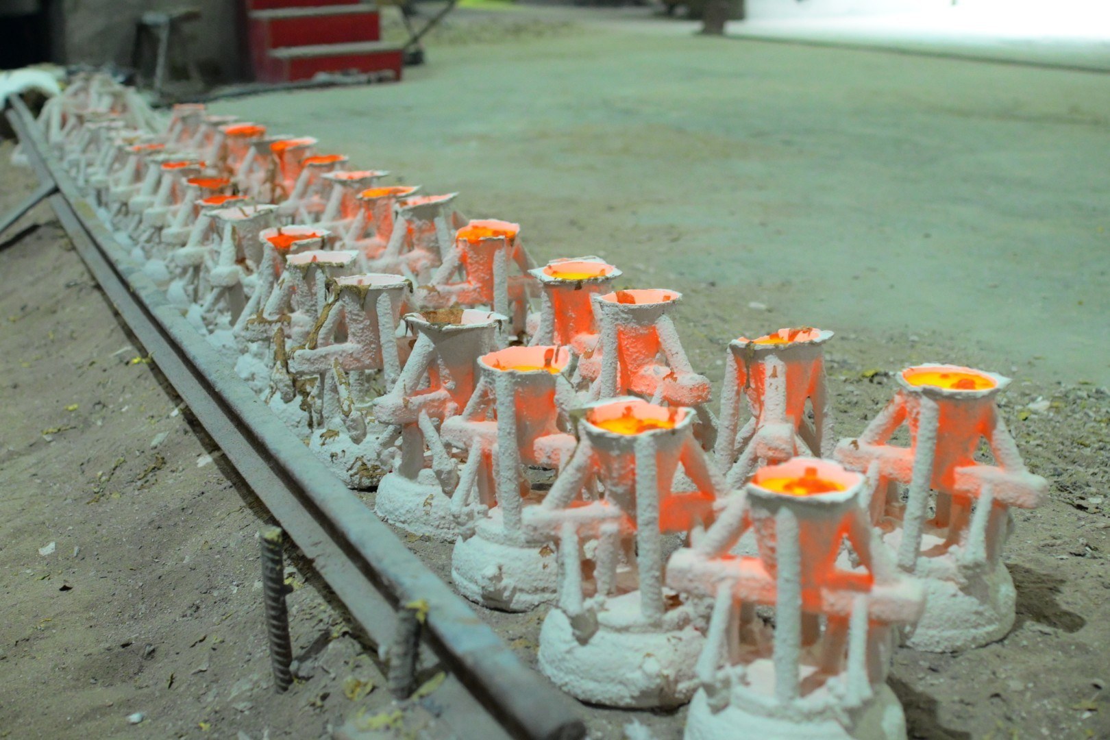 Moulds in the foundry.