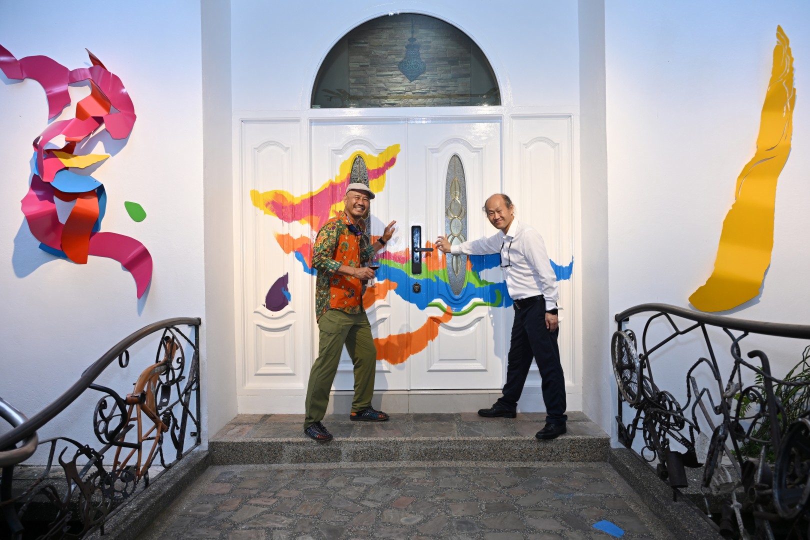 The entrance becomes part of the artistic experience.