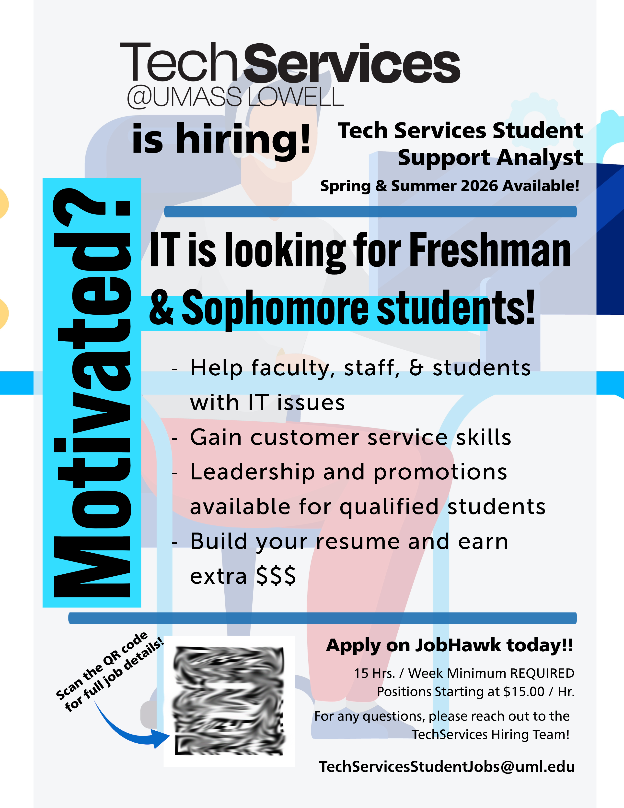 Tech Services hiring poster