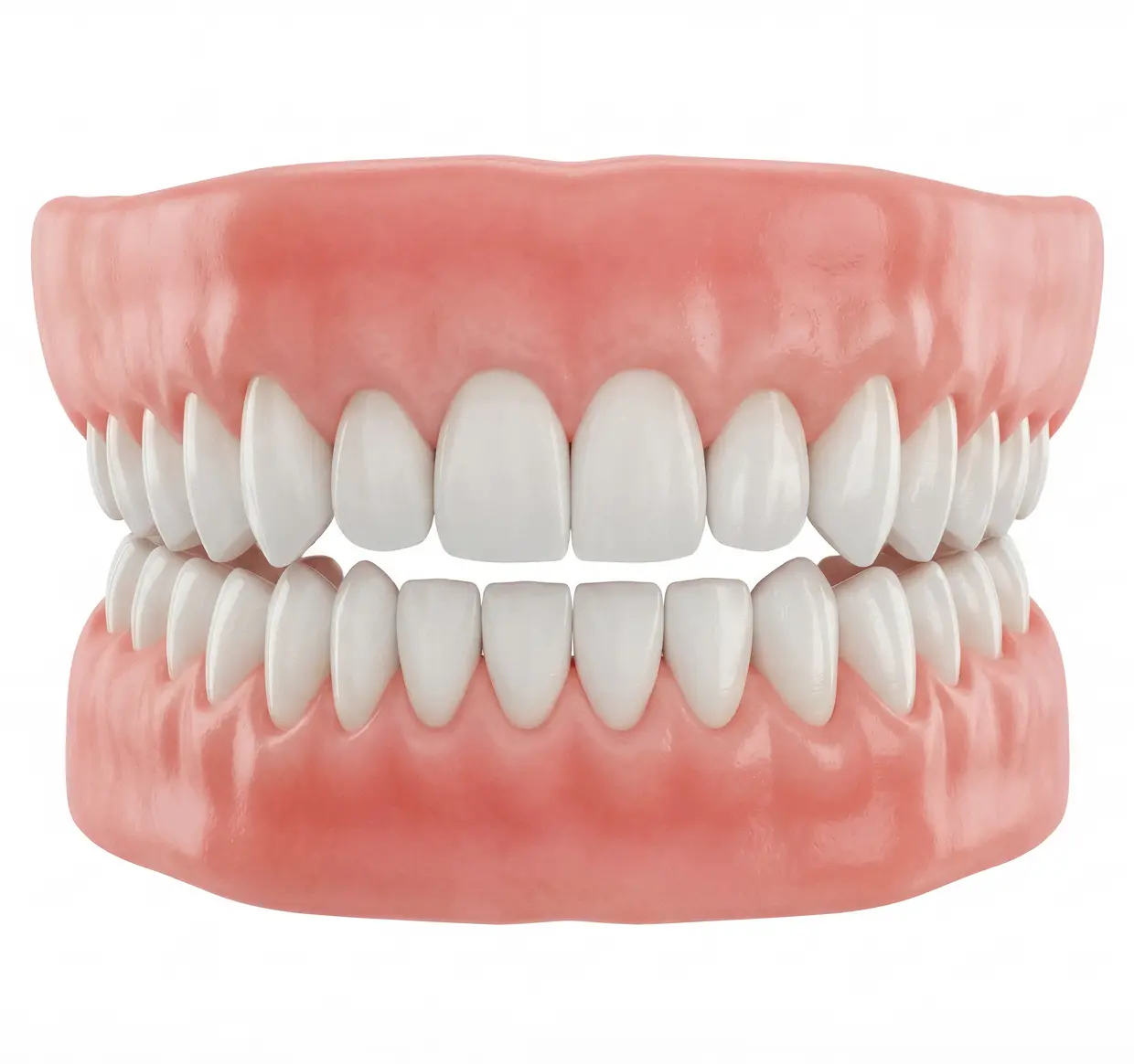 Modello di denti bianchi per trattamento odontoiatrico