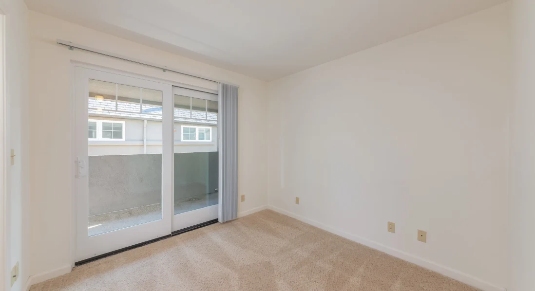 Living room with sliding door